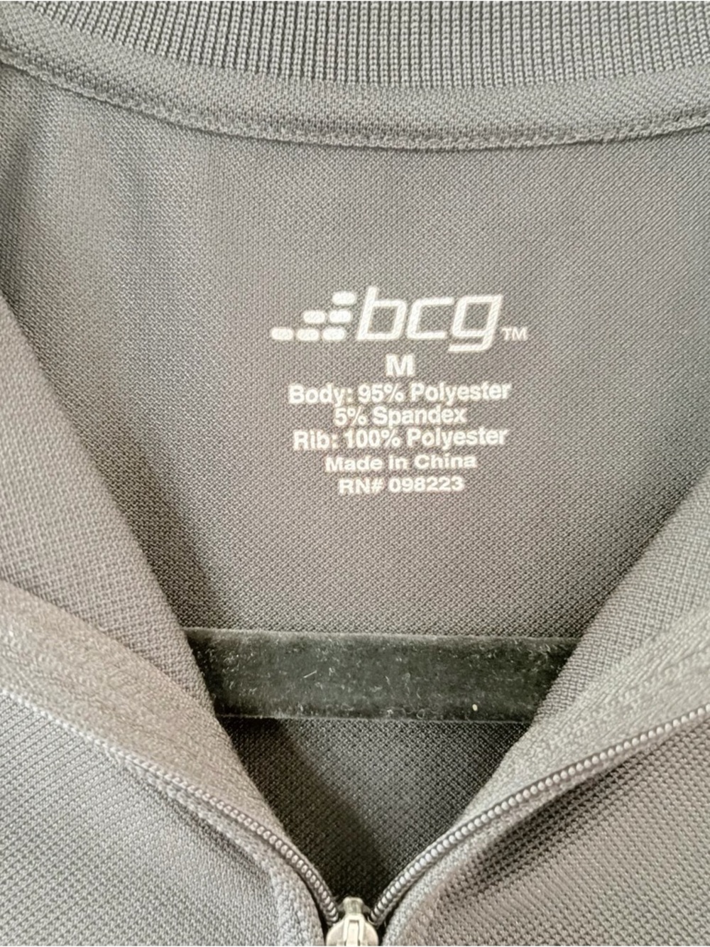 bcg woman’s Black Athletic Sleeveless Zip-Up Polo M sport summer casual tennis - Picture 3 of 8